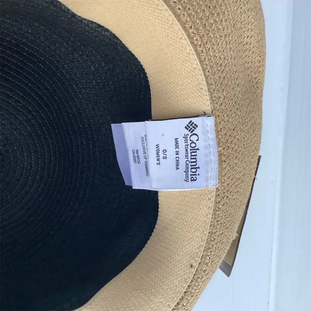 Columbia Women's Wide Brim‎ Straw Hat Multicolor Sun Protection Casual